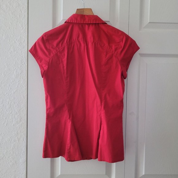 Bold Red Office Dress Shirt - Picture 2 of 3